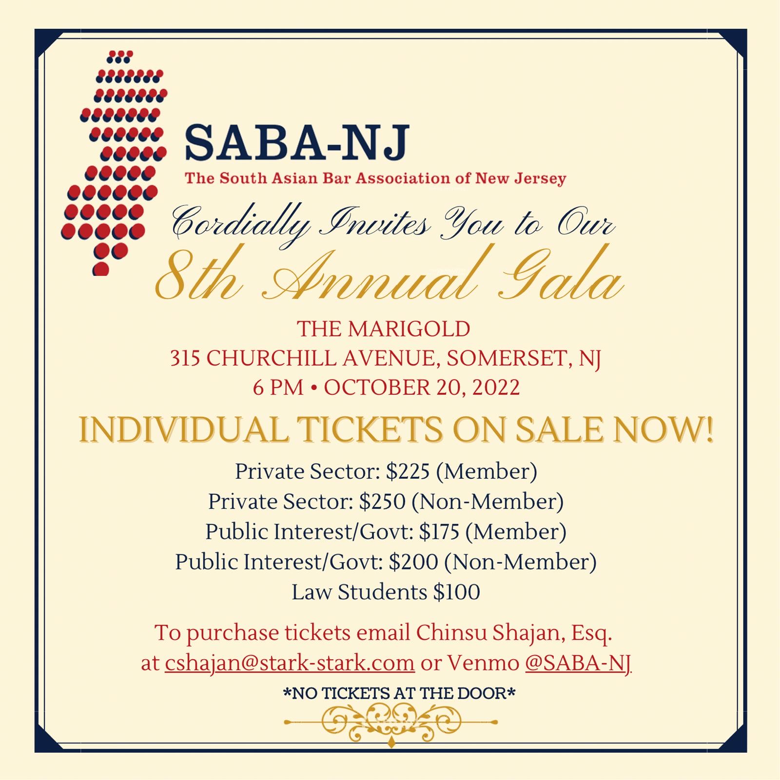 8th Annual Gala Ticketing Information